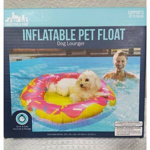 Pawsitively Fun Inflatable Pet Float Dog Lounger -C